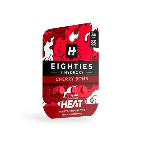HEAT EIGHTIES 7 HYDROXY PSEUDO CHERRY BOMB 3CT 80MG