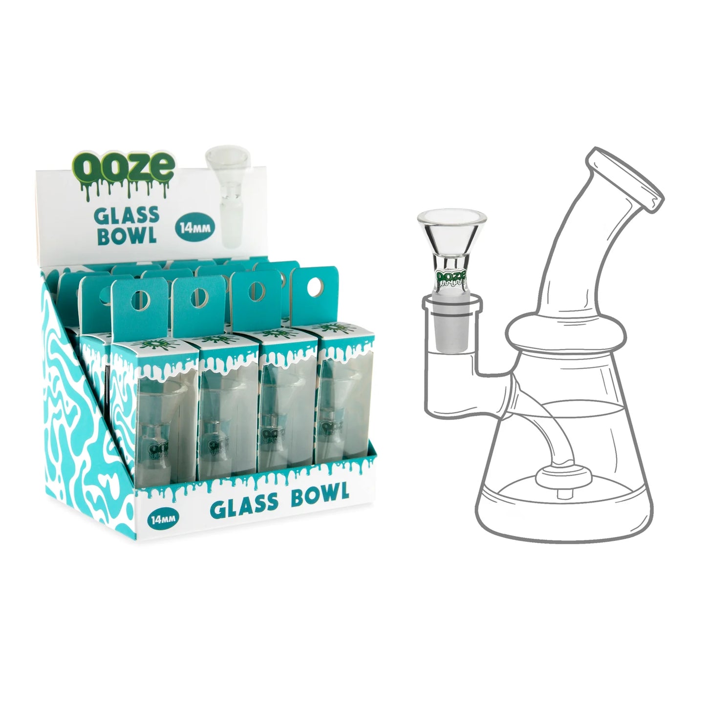 OOZE GLASS BOWL MALE 14MM