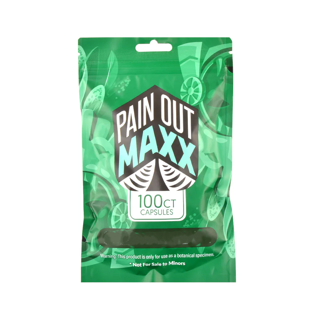 PAIN OUT MAXX KRATOM CAPSULES 100CT GREEN MAENG DA