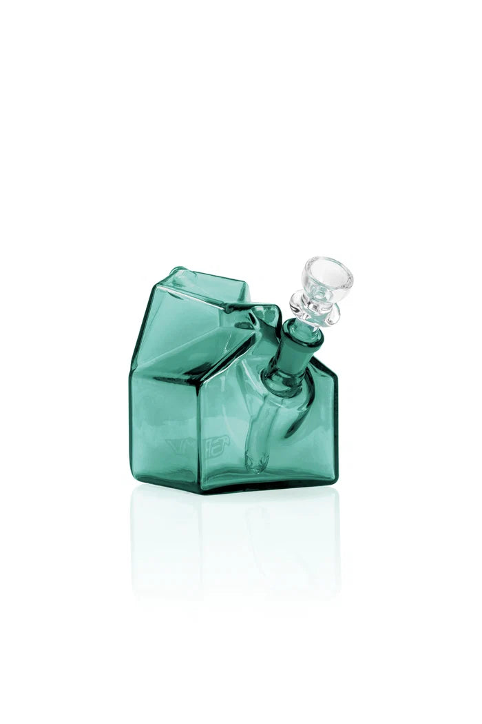 GRAV MILK CARTON BUBBLER ASSRTD COLRS LAKE GREEN