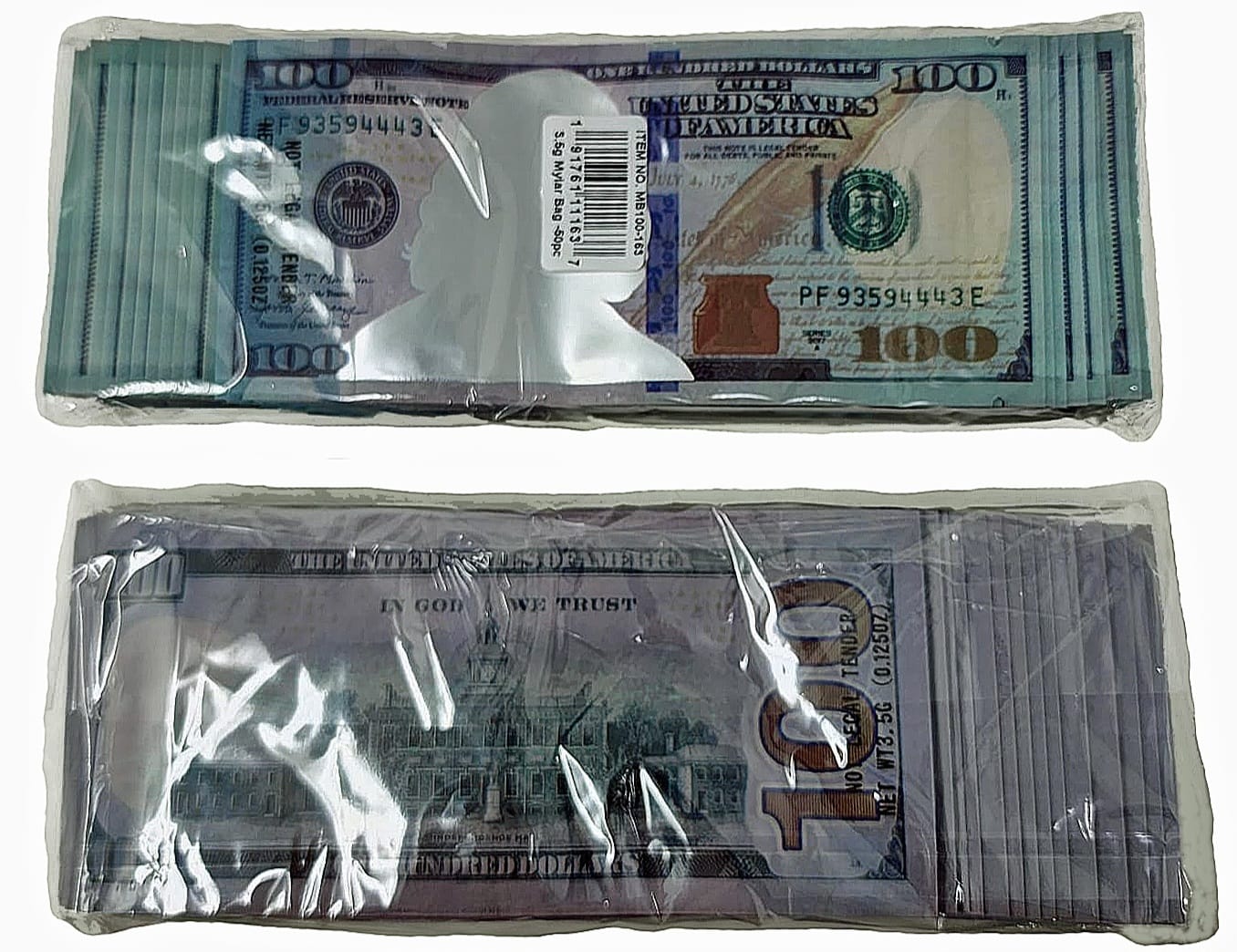 CURRENCY MYLAR BAGS 50CT