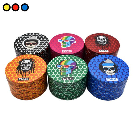D&K SKULL HONEY COMB GRINDER DK5031AQ-3 12CT