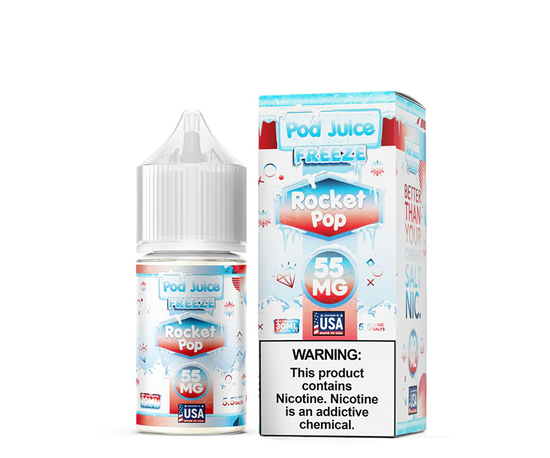 POD JUICE SALT FREEZE ROCKET POP 55MG 30ML