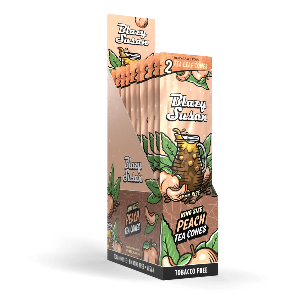 BLAZY SUSAN KING SIZE PEACH TEA CONES 10CT