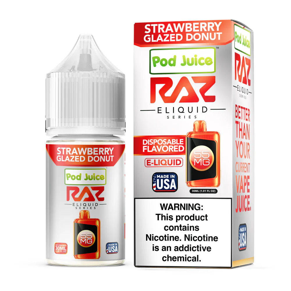 POD JUICE X RAZ STRAWBERRY GLAZED DONUT 55MG 30ML