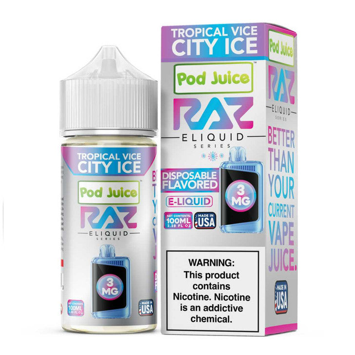 POD JUICE X RAZ TROPICAL VICE CITY ICE 3MG 100ML