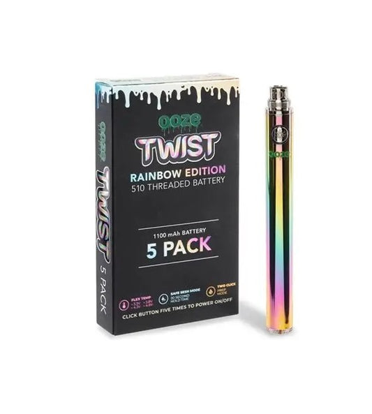 OOZEE TWIST BATTERY RAINBOW EDTN 650MAH 5CT