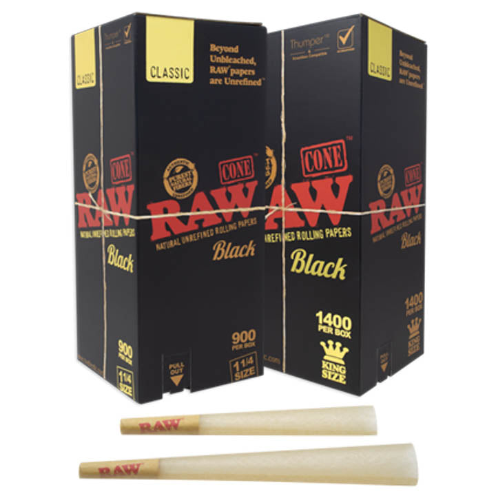 RAW BLACK CONE 6 PACK  32 IN CS