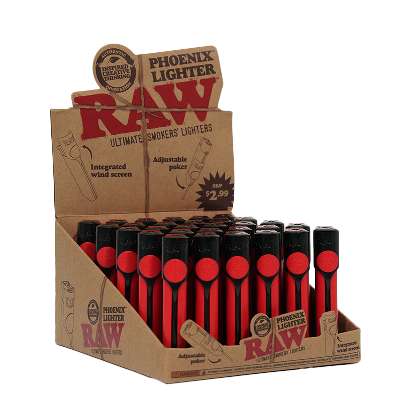 RAW PHOENIX LIGHTER RED 30CT