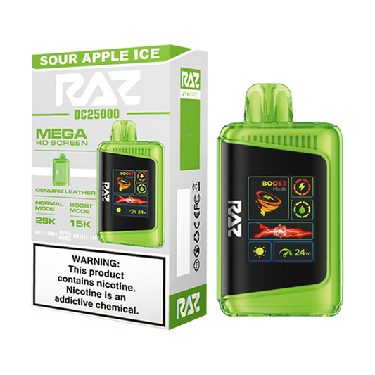 RAZ SOUR APPLE ICE 25K|6972866506689|Pack Of|5