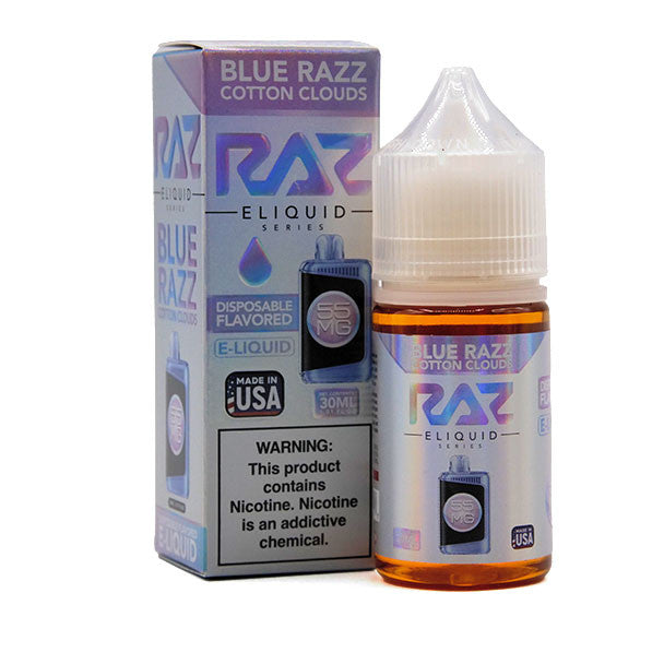 POD JUICE X RAZ BLUE RAZZ COTTON CLOUDS 55MG 30ML