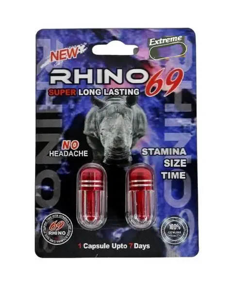 RHINO 69 EXTREME 5000 DOUBLE PILL 24CT