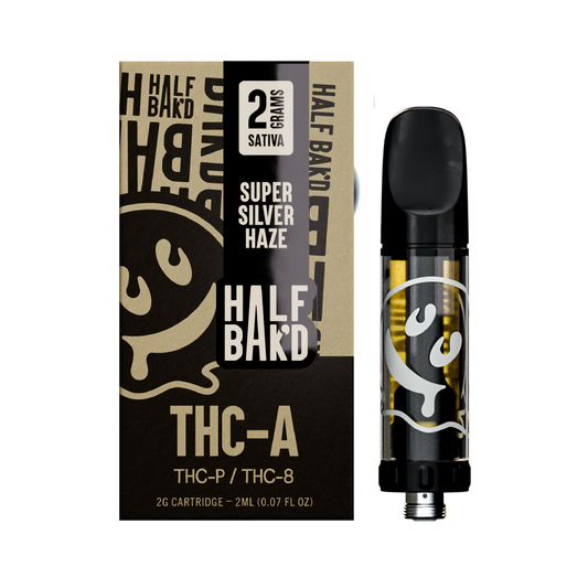 HALF BAKD THCA CARTRIDGE SUPER SILVER HAZE 2GM|850046357749|Pack Of|5