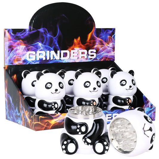 PREMIUM METAL GRINDER PANDA SHAPE ASSTD COLORS