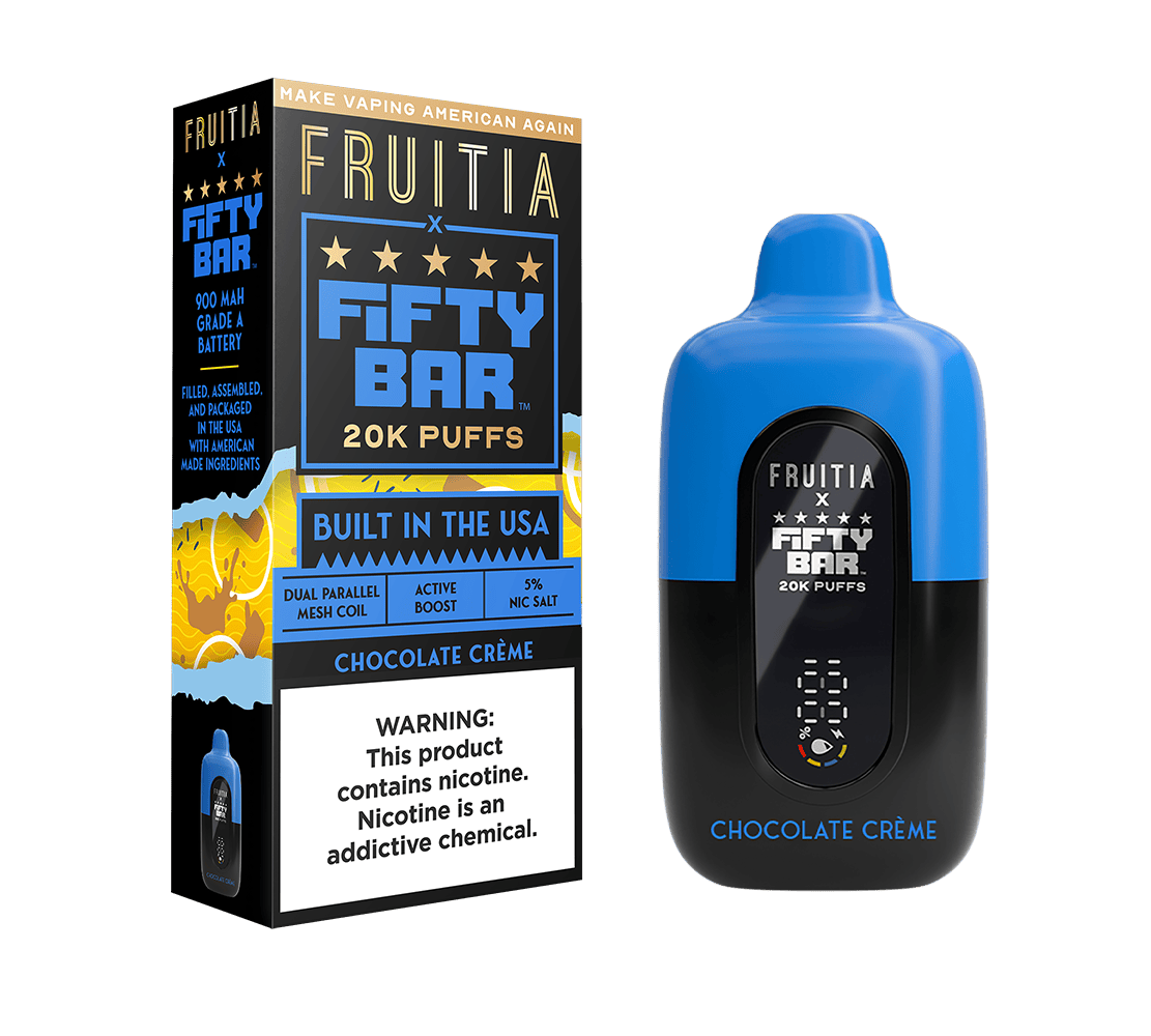 FIFTY BAR FRUITA 20K|FIFTY BAR FRUITIA CHOCOLATE CREAM 20K|850068854585|Pack of 5