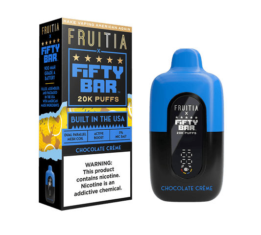 FIFTY BAR FRUITA 20K|FIFTY BAR FRUITIA CHOCOLATE CREAM 20K|850068854585|Pack of 5