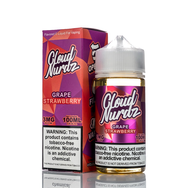 CLOUD NURDZ|GRAPE STWBRY 100ML 3MG|765066671365|Pack Of 1