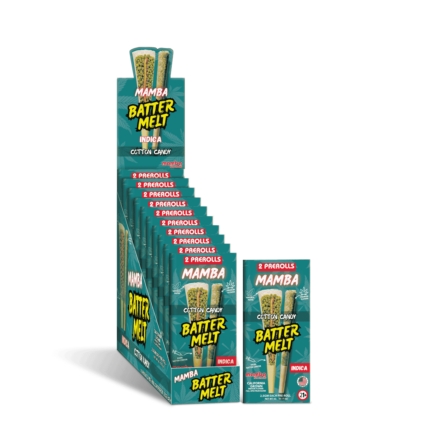 MAMBA BATTER MELT PROLL| COTTON CANDY INDICA 5GM|643556215346|PK OF 10