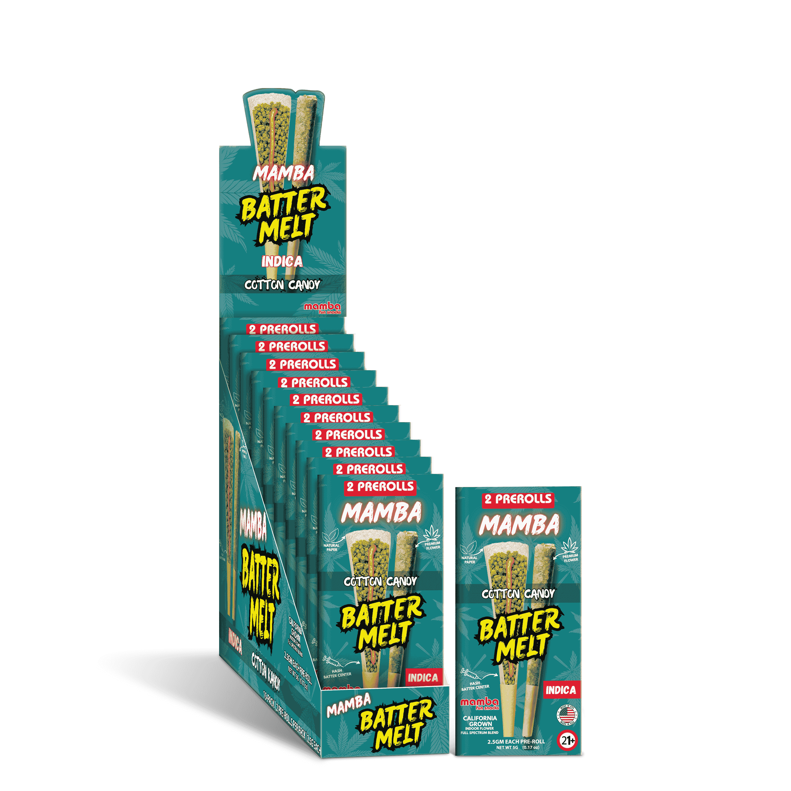 MAMBA BATTER MELT PROLL| COTTON CANDY INDICA 5GM|643556215346|PK OF 10