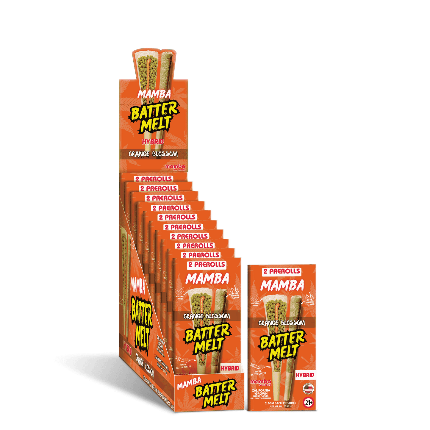 MAMBA BATTER MELT PROLL| ORANGE BLOSSOM HYBRID 5GM|643556215377|PK OF 10