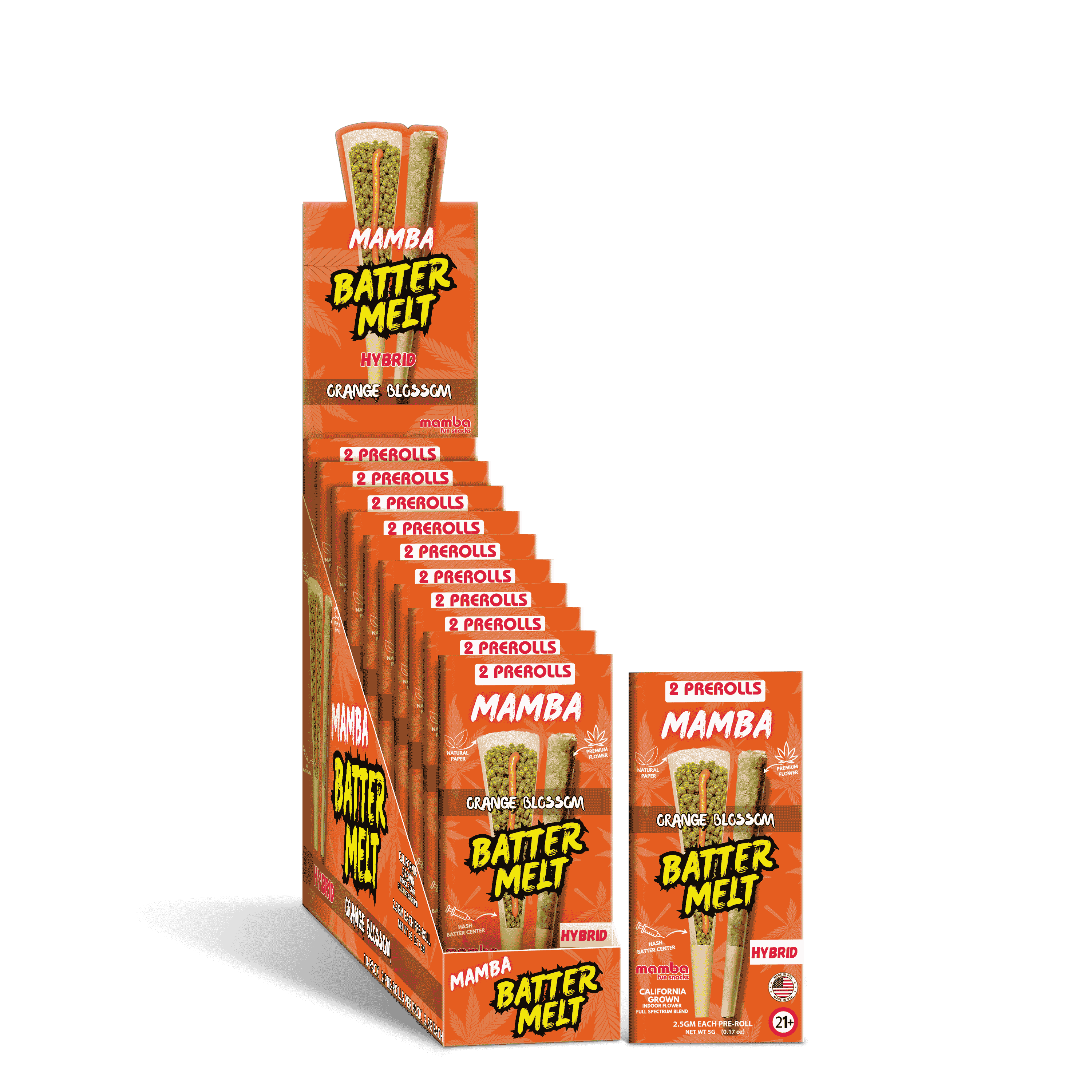 MAMBA BATTER MELT PROLL| ORANGE BLOSSOM HYBRID 5GM|643556215377|PK OF 10