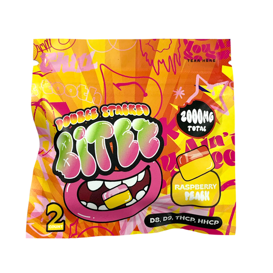 DOUBLE STACKED BITES D9 RASPBERRY PEACH GUMY 2000MG