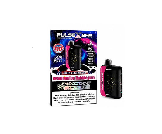 PULSE X BAR NIXODINE WATERMELON BUBBLEGUM 50K