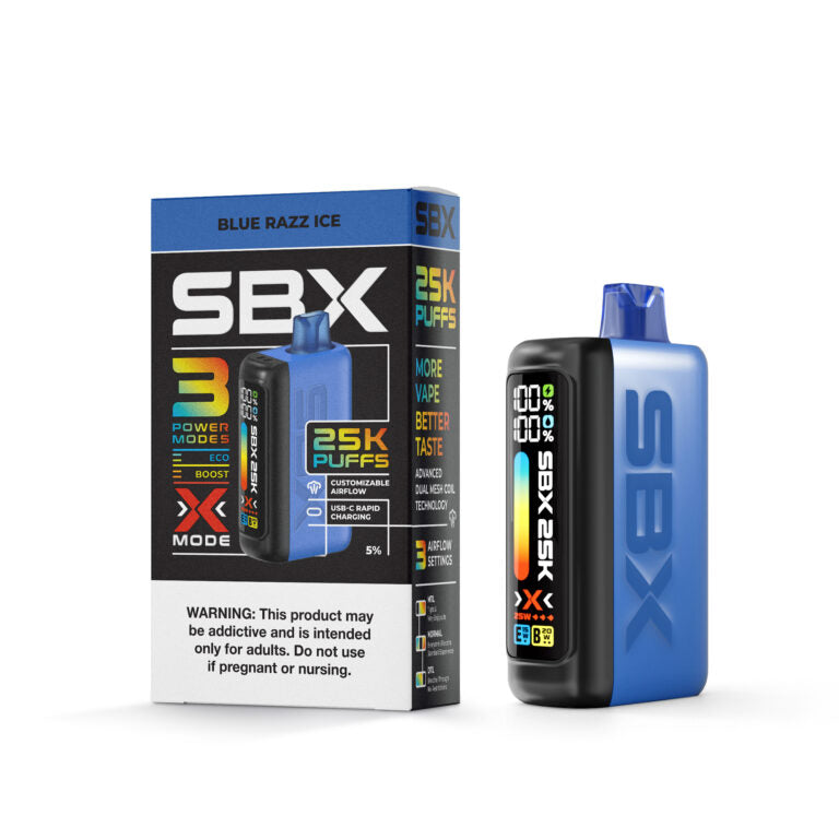 SBX 25K |SBX BLUE RAZZ ICE 25K|810100434533|Pack of 5