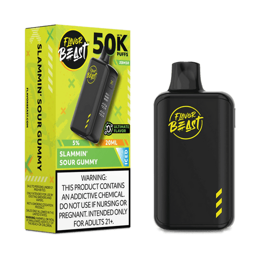 FLAVOR BEAST 50K|FLAVOR BEAST XBM50 SLAMMIN SOUR GUMMY 50K|827152235841