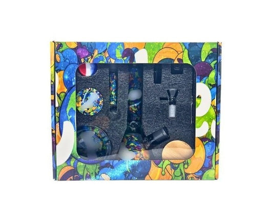 SMOKE GIFT SET WATERPIPE RASTA ALIEN SGS01-03 1CT