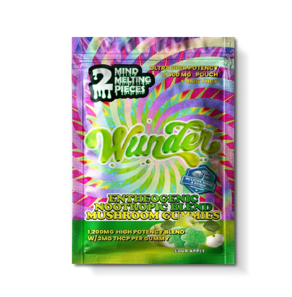 WUNDER ENTHEOGENIC MSHRM GUMY SOUR APPLE 2400MG
