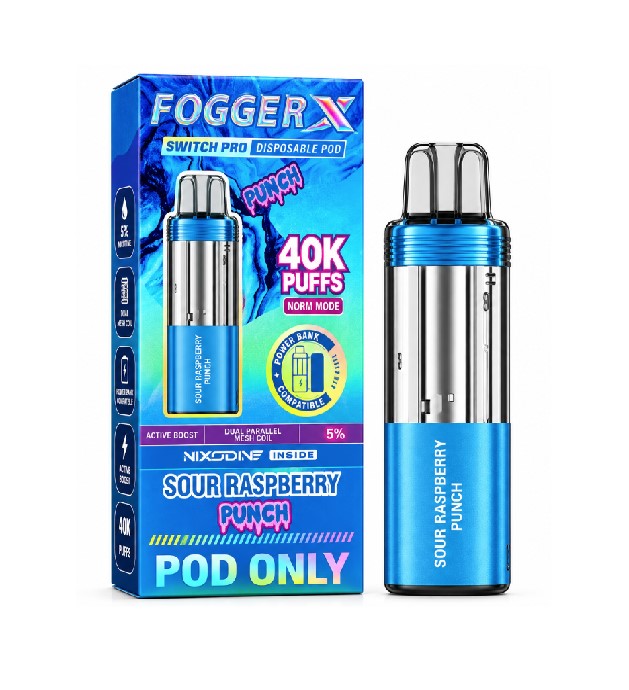 FOGER X SWITCH PRO POD NXD SOUR RASPBERRY PUNCH 40K