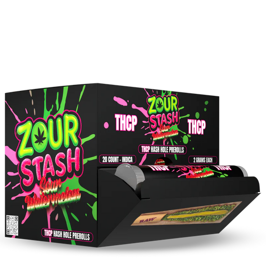 ZOUR STASH THCP HASH HOLES PROLL SOUR WATERMELON IND 2GM