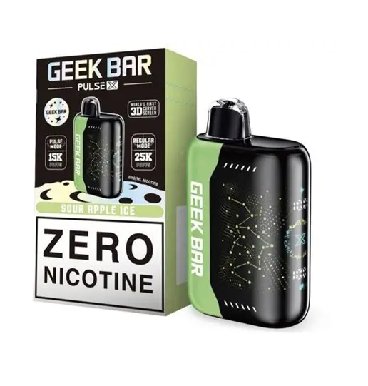 GEEK BAR PULSE X SOUR APPLE ICE ZERO PER 25K|810164282347|Pack Of|5