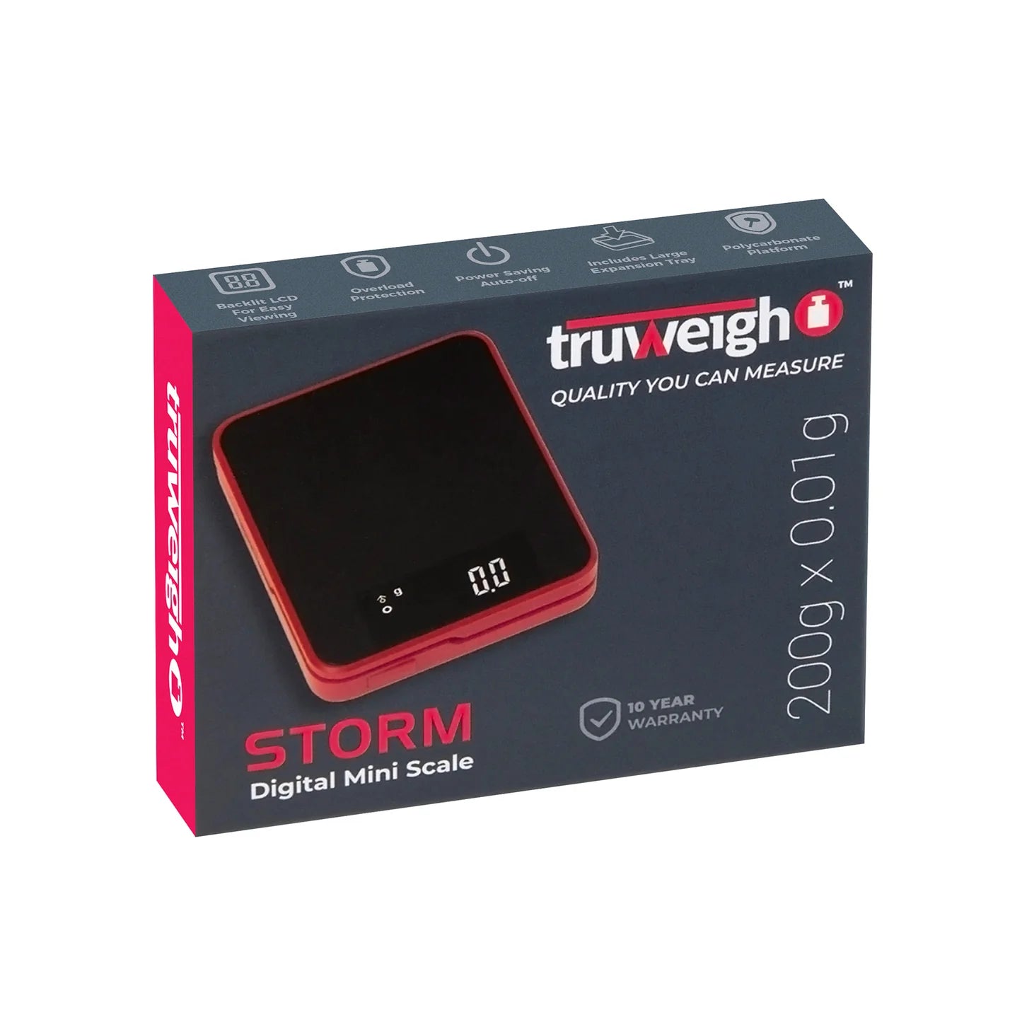 TRUWEIGH STORM MINI SCALE 200G X 0.01G RED SC268