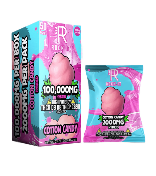 ROCK IT D9 HIGH POTENCY COTTON CANDY HYBD 2000MG