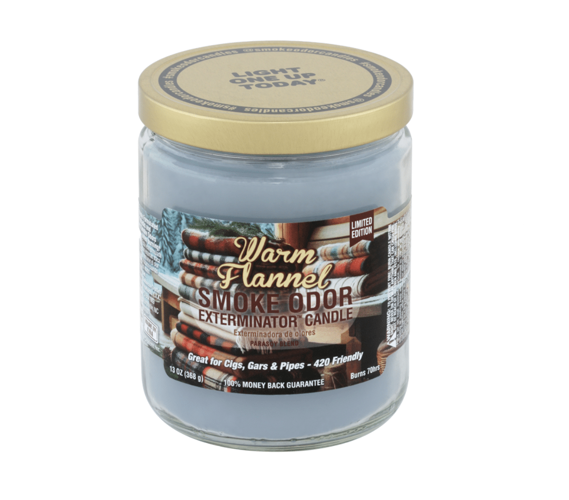 SMOKE ODOR CNDL WARM FLANNEL 13OZ 1CT