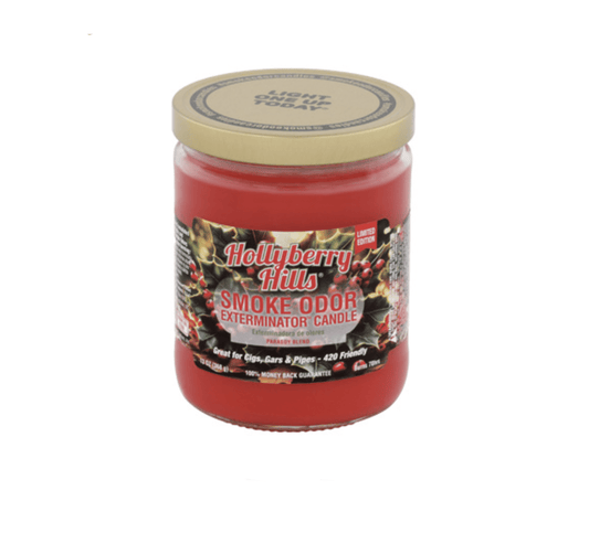 SMOKE ODOR CNDL HOLLY BERRY HILLS 13OZ 1CT