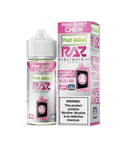POD JUICE X RAZ JEWEL PINK BURST CHEW 3MG 100ML