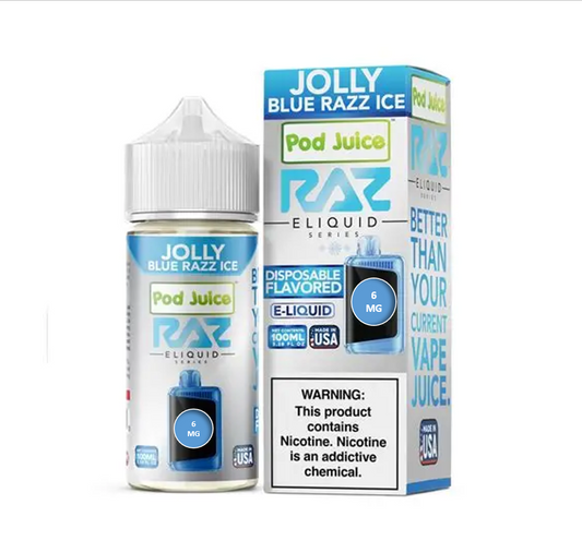 POD JUICE X RAZ JOLLY BLUE RAZZ ICE 6MG 100ML