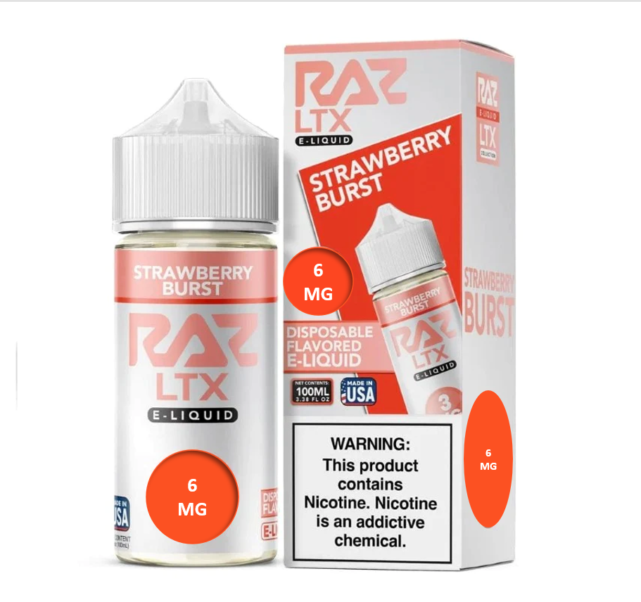 POD JUICE X RAZ STRAWBERRY BURST 6MG 100ML