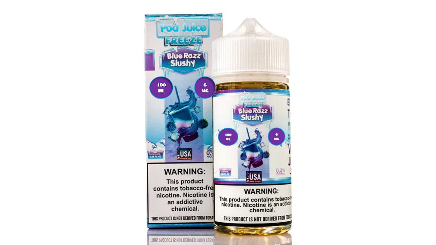 POD JUICE FREEZE BLUE RAZZ SHUSHY 6MG 100ML