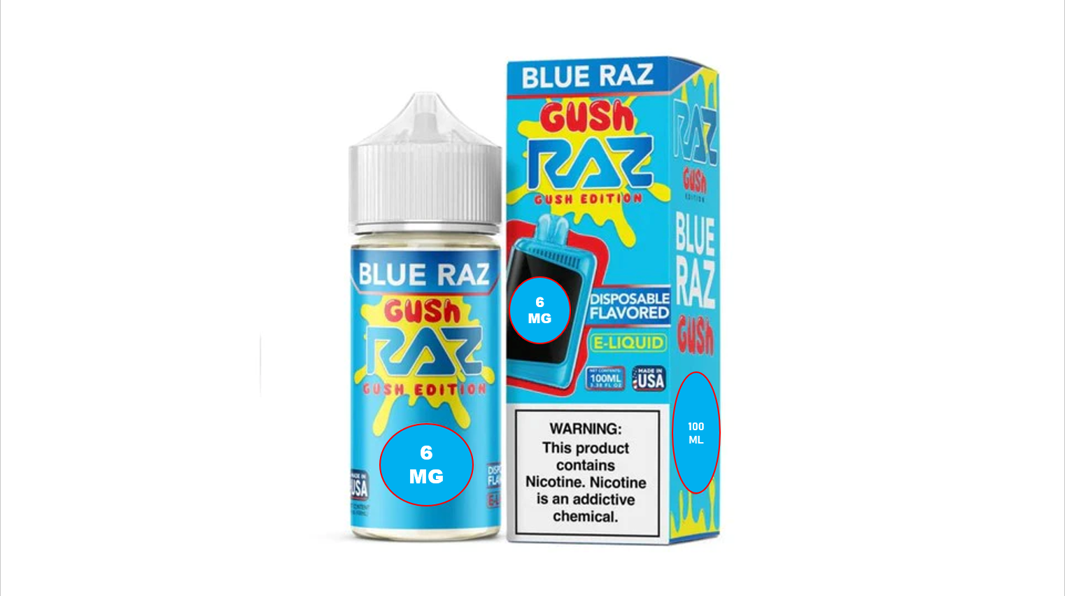 POD JUICE X RAZ BLUE RAZ GUSH 6MG 100ML