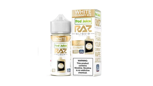 POD JUICE X RAZ WHITE GUMMY ICE 0MG 100ML