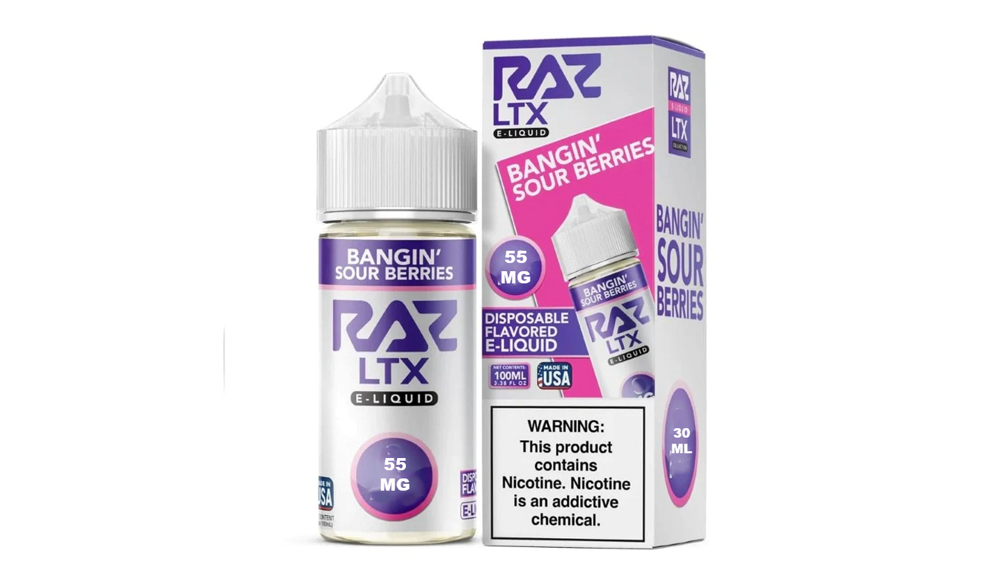 POD JUICE X RAZ BANGIN SOUR BERRIES 55MG 30ML