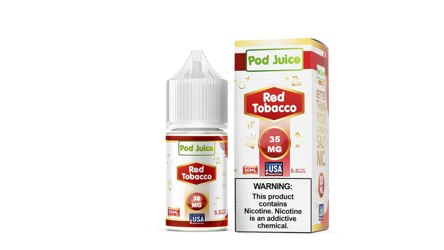 POD JUICE SALT RED TOBACCO 35MG 30ML