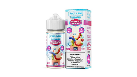 POD JUICE SOUR FRUITY WORMS 6MG 100ML