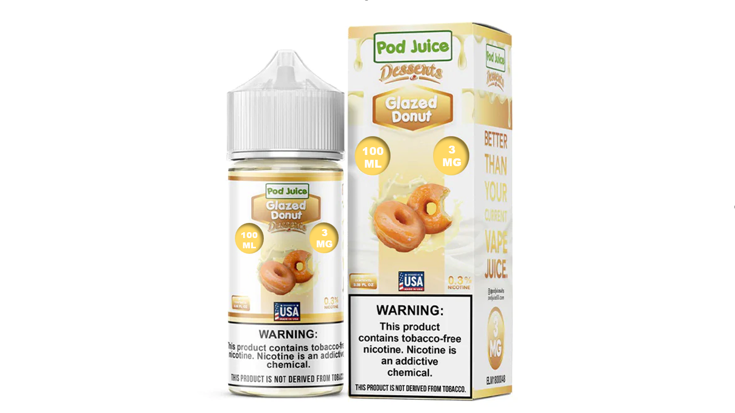 POD JUICE GLAZED DONUT 3MG 100ML
