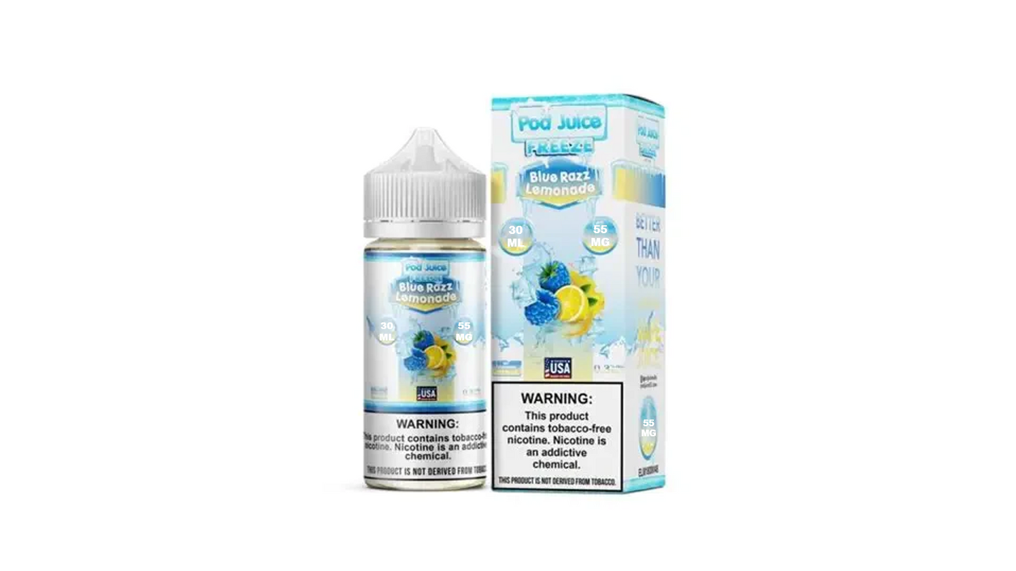 POD JUICE FREEZE BLUE RAZZ LEMONADE 55MG 30ML