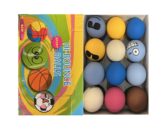 HI BOUNCE BALLS SPORT 6CM 24CT